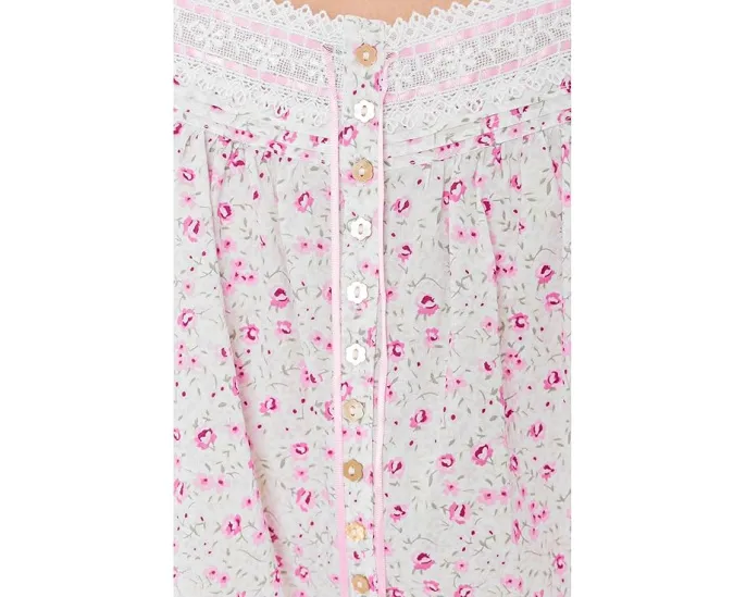 Eileen West ночное платье из батиста с короткими рукавами