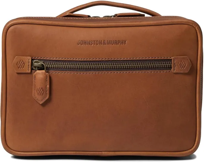 Дорожная косметичка Johnston & Murphy Rhodes из кожи с несколькими отделениями