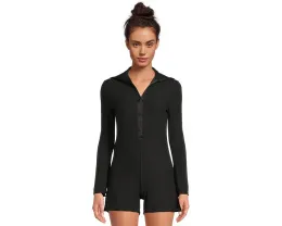 Комбинезон Cosabella Baciami Longsleeve из ребристого модала с шелковыми деталями