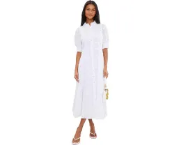 Платье-рубашка миди Larkyn Midi Shirtdress от Lilly Pulitzer с расклешенным подолом