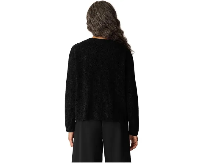 Свитер Eileen Fisher с V-образным вырезом из смесовой ткани с ворсом