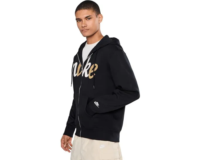 Толстовка Nike Sportswear Club Full-Zip Fleece с капюшоном на молнии