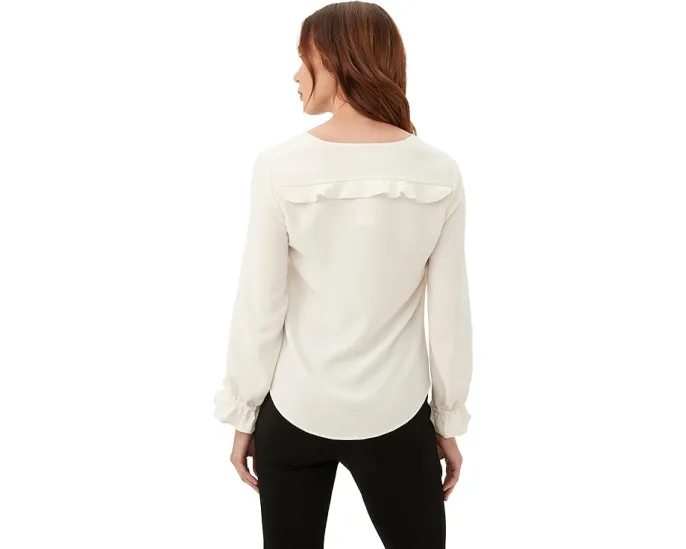 Топ Trina Turk с длинным рукавом и V-образным вырезом из переработанного полиэстера