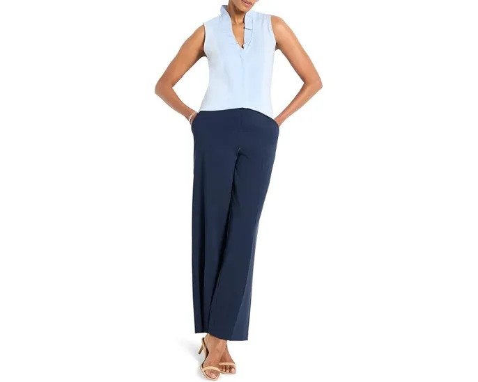 NIC+ZOE Petite Ruffled Around топ с рюшами по горловине