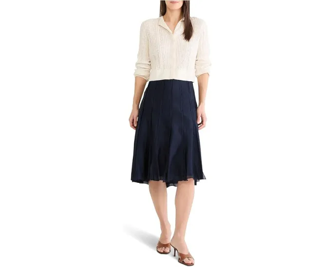 Юбка NIC+ZOE Batiste Flirt Skirt с вертикальной полоской