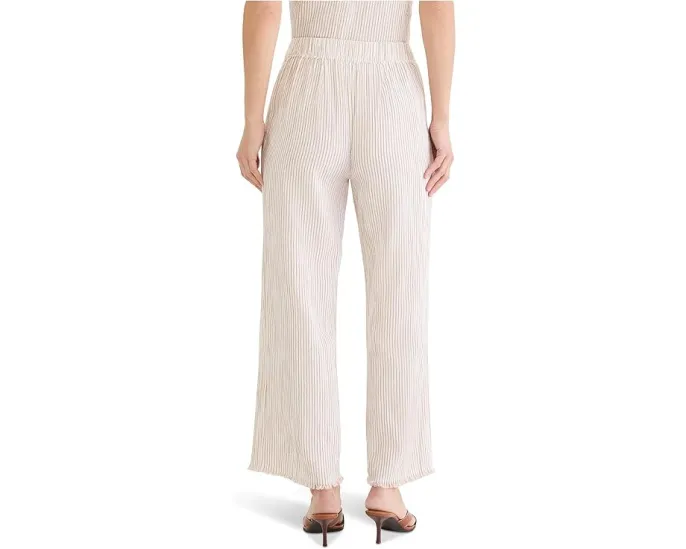 Широкие брюки NIC+ZOE Petite из марлевки в полоску с эластичной талией