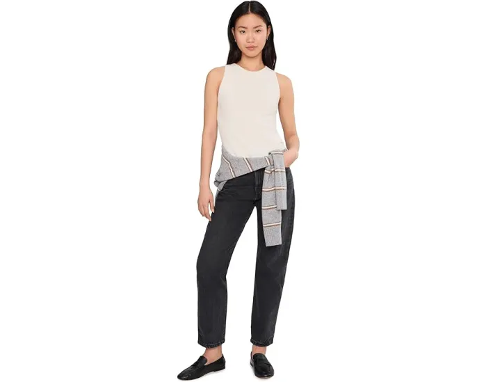 Майка Lilla P с подолом как у рубашки из текстурированной вафельной ткани