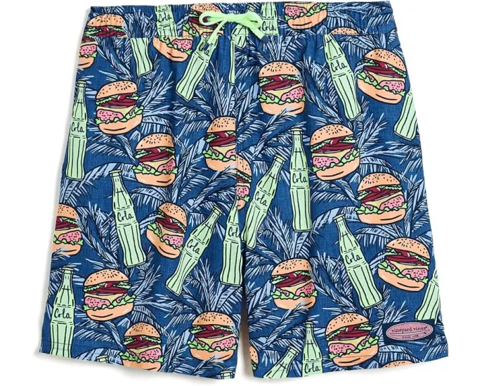 Детские плавки Printed Chappy Trunks от Vineyard Vines Kids с сетчатой подкладкой