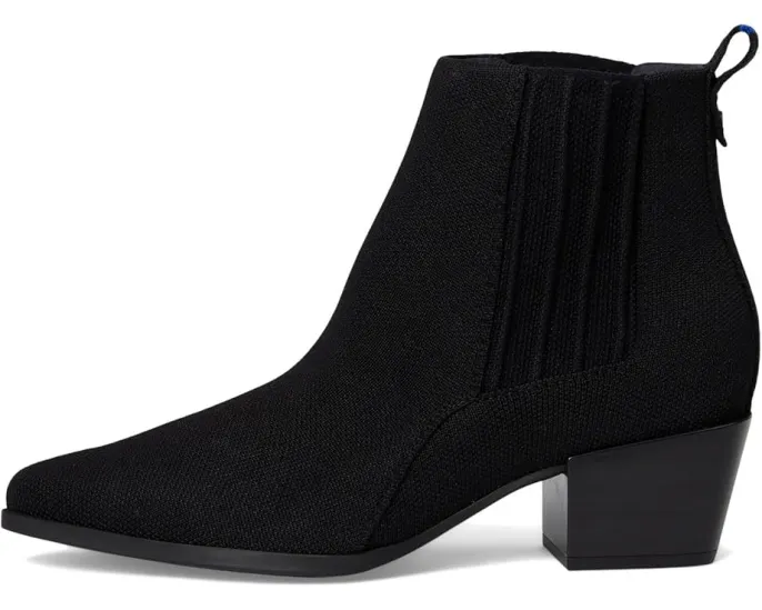 Ботинки Rothy's The Western Bootie с квадратным каблуком и эластичной панелью