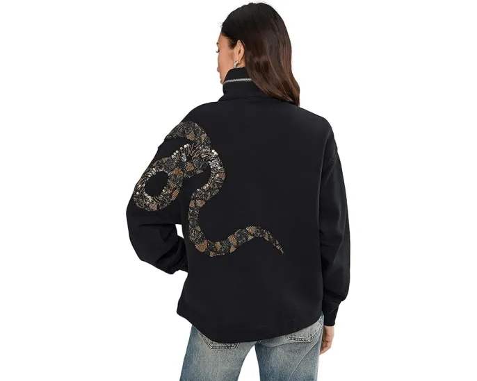 Куртка Ouros Clarie от AllSaints с воротником воронкой и карманами на пуговицах