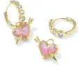 Серьги-конго Kendra Scott Ari Heart Arrow с кубическим цирконием