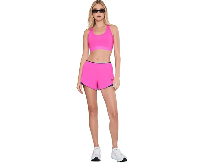 Спортивный бюстгальтер New Balance Nb Essential Run Bra розовый