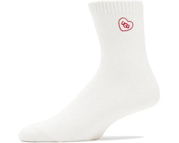 Носки UGG Rib Knit Slouchy Quarter Love с вышитым сердцем