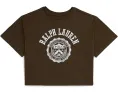 Хлопковая футболка Boxy с гербом Polo Ralph Lauren Kids для старших детей