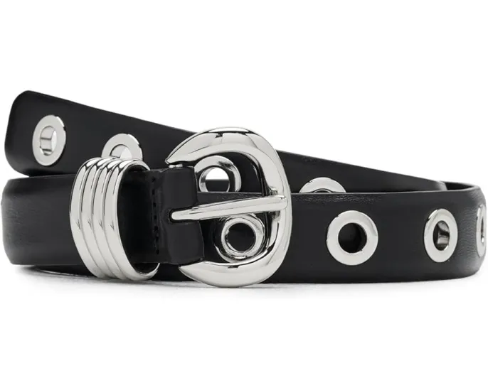 Ремень Madewell Inez Eyelet из кожи с люверсами и металлической пряжкой