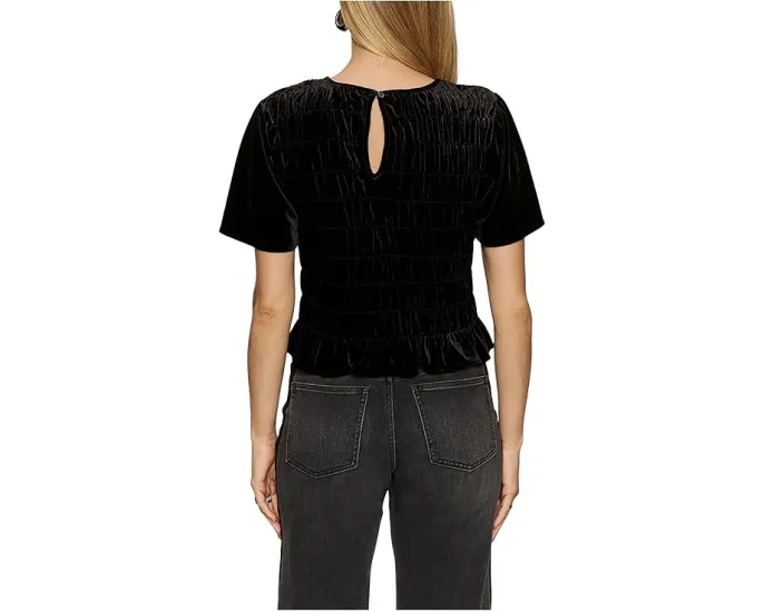 Вельветовый топ Sanctuary с вырезом на спинке и сборками