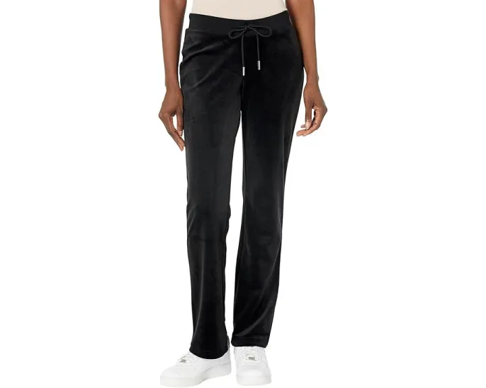 Брюки Juicy Couture из велюра с резинкой и кулиской