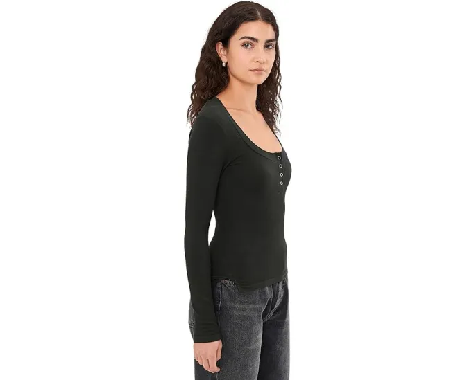 Free People Wide Awake Layering топ для многослойности с круглым вырезом