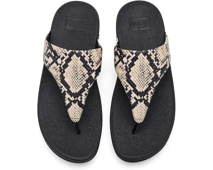Сандалии с перемычкой Lulu Snake с змеиным принтом FitFlop