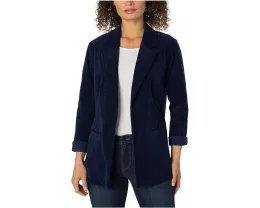 Блейзер Liverpool Los Angeles Boyfriend из вельвета насыщенного синего цвета