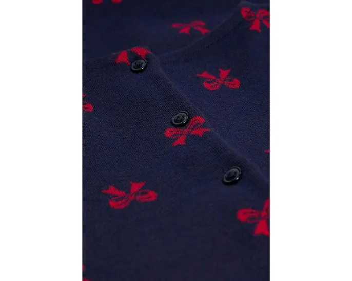 Платье Janie and Jack с принтом бантов и двойным бантом спереди