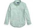 Рубашка Polo Ralph Lauren Kids в клетку из хлопкового поплина с вышитым пони