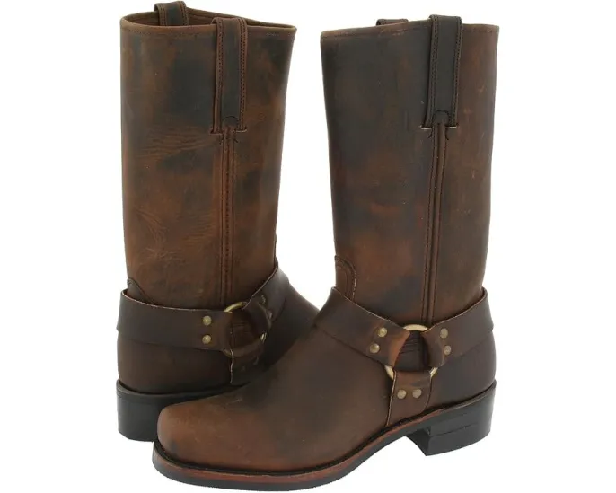 Ковбойские ботинки Frye Harness 12R из грубой кожи с упором