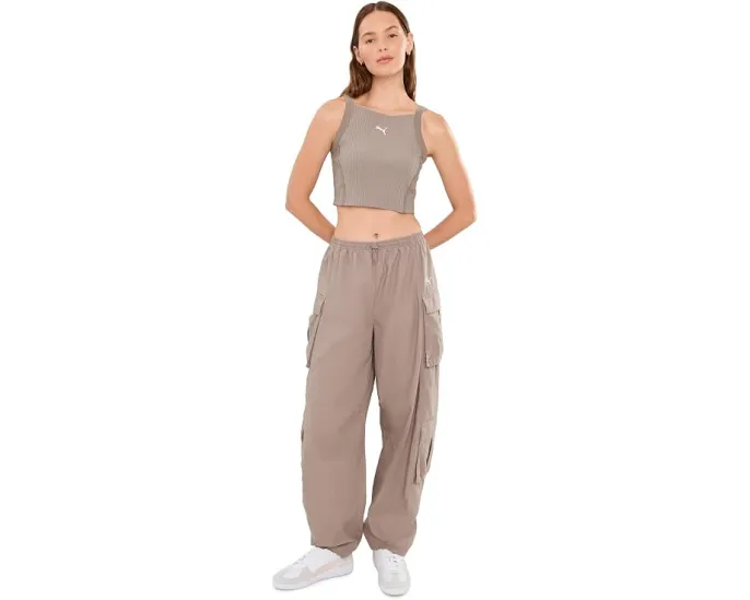 Базовый топ с ребристой текстурой Puma Essentials Ribbed Cropped Tank Top