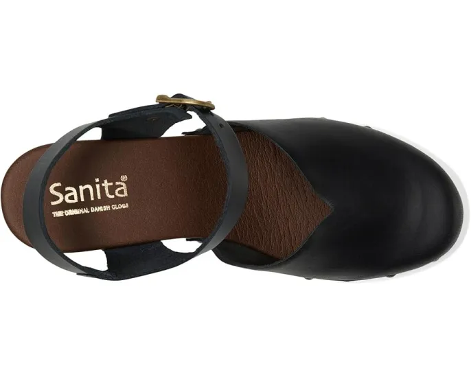 Сандалии Sanita Solaima на каблуке с регулируемой застежкой и поддержкой свода