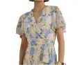 Платье Floral Crinkle Georgette Surplice от Lauren Ralph Lauren