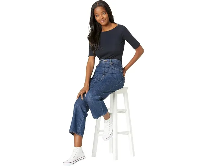 Топ с лодочкой из стрейч-хлопка Lauren Ralph Lauren