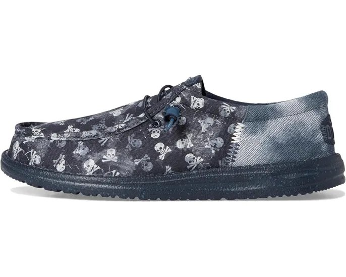 Кроссовки Hey Dude Wally Funk Skull Print с принтом черепа и эластичными шнурками