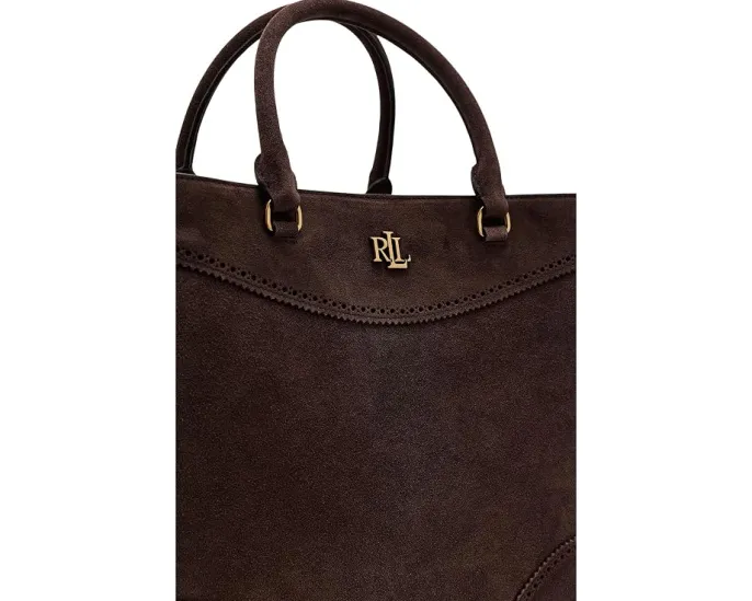 Сумка Lauren Ralph Lauren Perforated Suede Large Marcy Satchel из замши