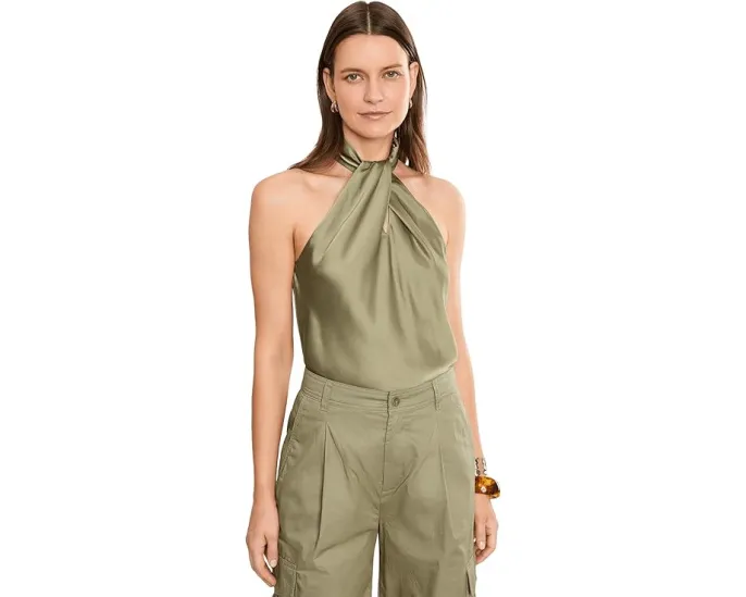 Блуза халтер с закруткой спереди Lauren Ralph Lauren