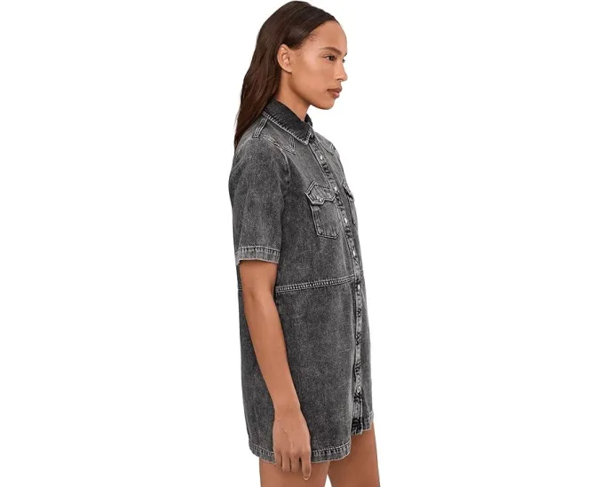 Джинсовое платье AllSaints Rock Denim с накладными карманами