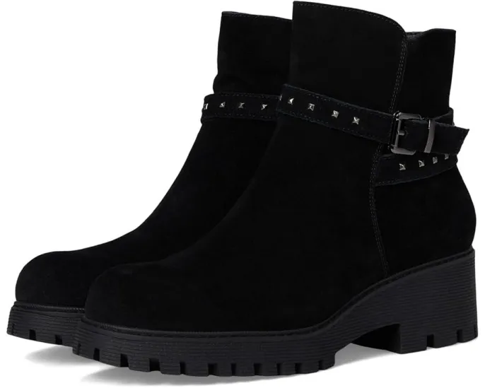 Ботильоны Kelson из мягкого нубука с меховой подкладкой и пряжкой