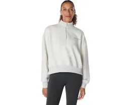 Sweaty Betty Полузипованный кроп-свитшот Revive из хлопка