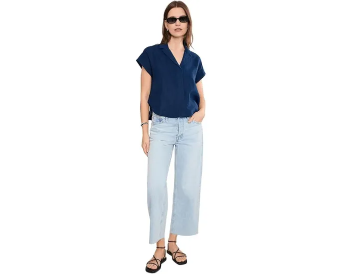 Рубашка Mindy из 100% льна Madewell цвета Classic Indigo