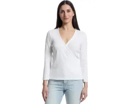 Топ Lilla P с запахом и рукавом три четверти из мягкой ткани