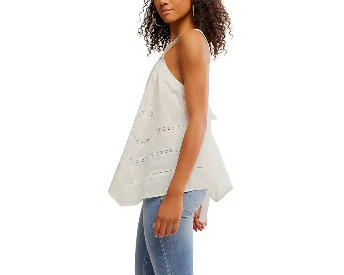 Топ-туника Free People Charlotte с открытой спиной и кружевом