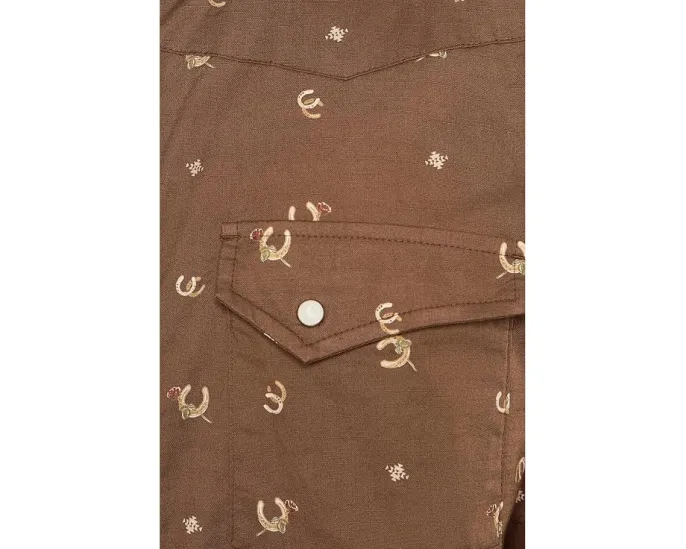 Рубашка Pendleton Laramie с коротким рукавом в цвете Horseshoe Brown