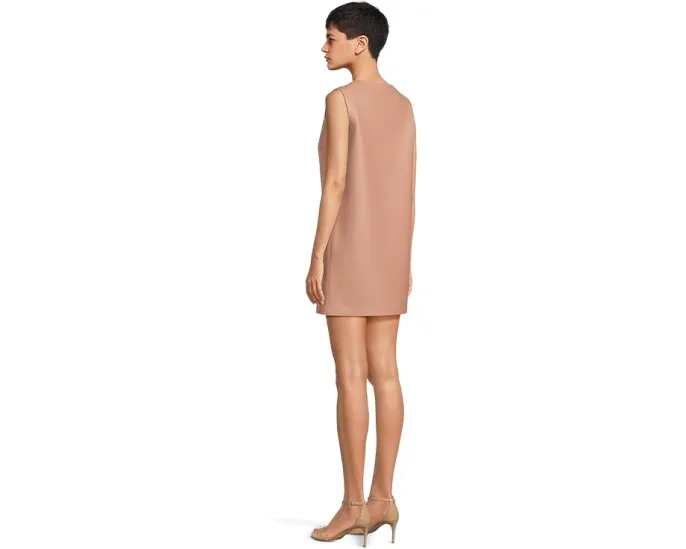 Норма Камали мини платье без рукавов с круглым вырезом