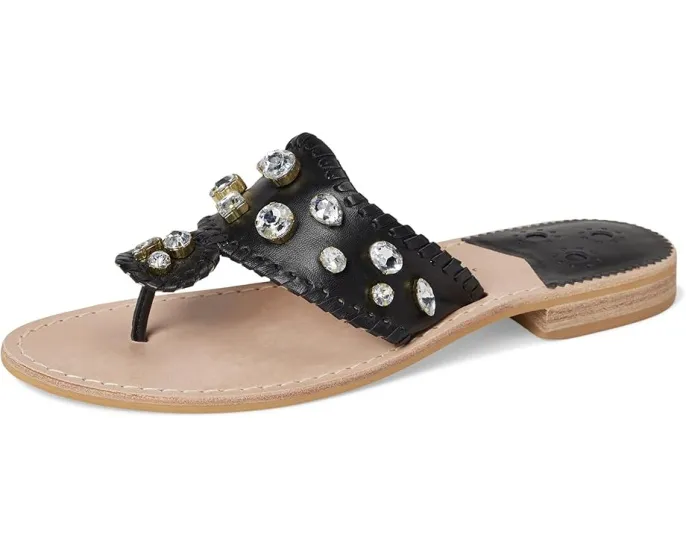 Jack Rogers босоножки Jacks Flat Jeweled Sandals с декором стразами