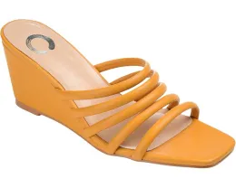 Босоножки Rizie Wedge от Journee Collection на платформе с трубчатыми ремешками