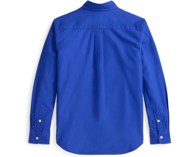 Рубашка из крашеного хлопкового оксфорда Polo Ralph Lauren Kids для детей