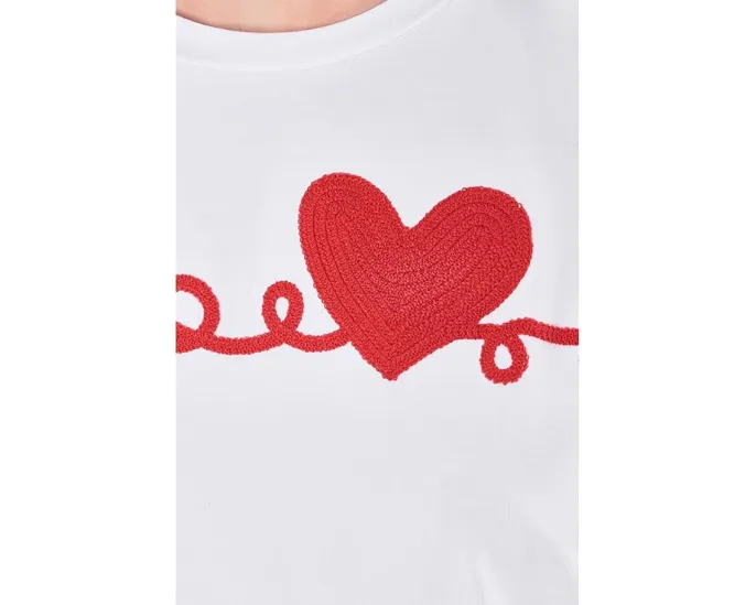 Футболка Elliott Lauren Heart's Desire с коротким рукавом и вышивкой в виде сердца