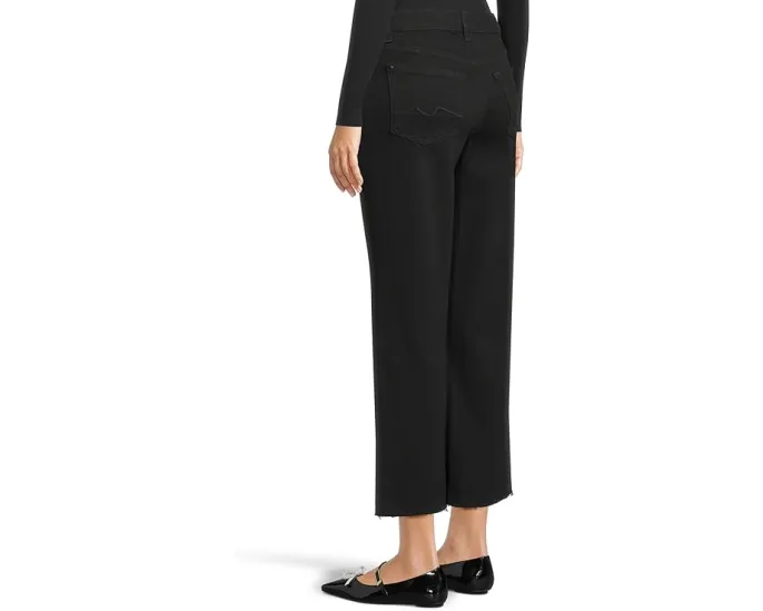 Черные укороченные джинсы 7 For All Mankind Cropped Alexa с высокой посадкой