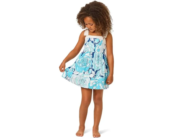 Детское платье Mini Cheri с цветочным принтом и бантом Lilly Pulitzer Kids