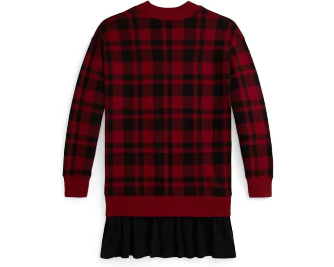Платье для девочки Polo Ralph Lauren Kids из флиса в клетку Buffalo