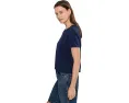 Jackie Raw Edge Crew Neck Tee